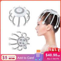 electric octopus claw scalp massager head scratcher 4 vibration modes hands free auto off for stress relief usb rechargeable