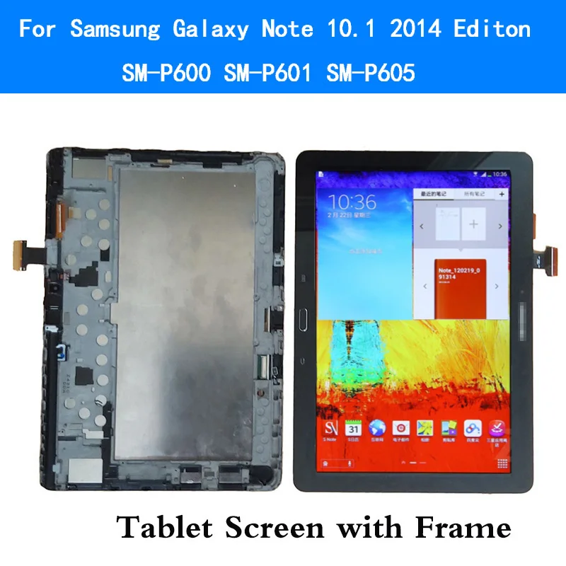 

Для Samsung Galaxy Note 10,1 2014 редактирование SM-P600 SM-P601 Оригинальный ЖК-дисплей P600 P601 P605 Сенсорная панель в сборе