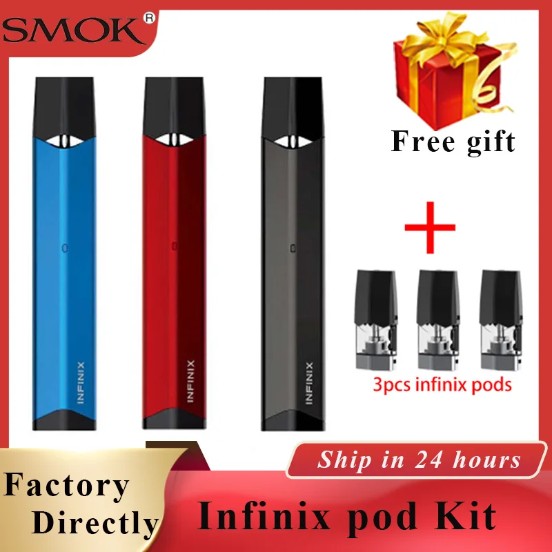 Оригинальный набор SMOK INFINIX vape pod встроенный аккумулятор 250 мАч емкость 2 мл вейп