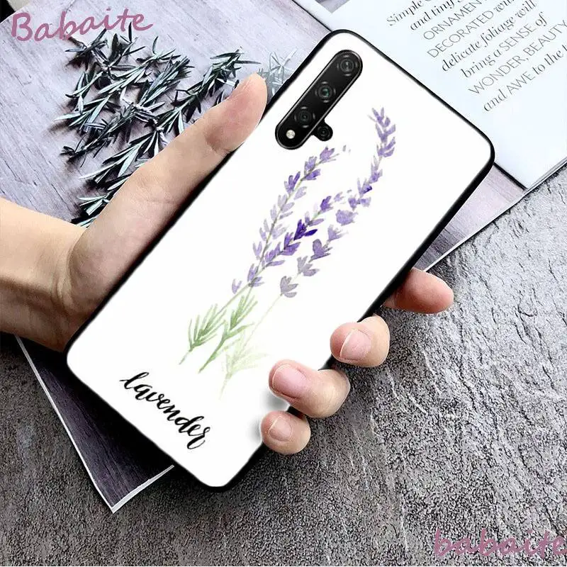 Babaite New art watercolor romantic lavender flowers PhoneCase for Huawei NOVA3I 3E 4 4E 5 5I PRO Y5 PRIME Y6 PEIME 2018 2019 | Мобильные