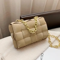 free shipping 2021 fashion chain braided frosted portable square pu luxury designer shoulder messenger texture womens bag