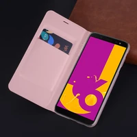 slim leather wallet case flip cover with card holder phone carrying bag mask for samsung galaxy j6 2018 j600f j600g fundas capa