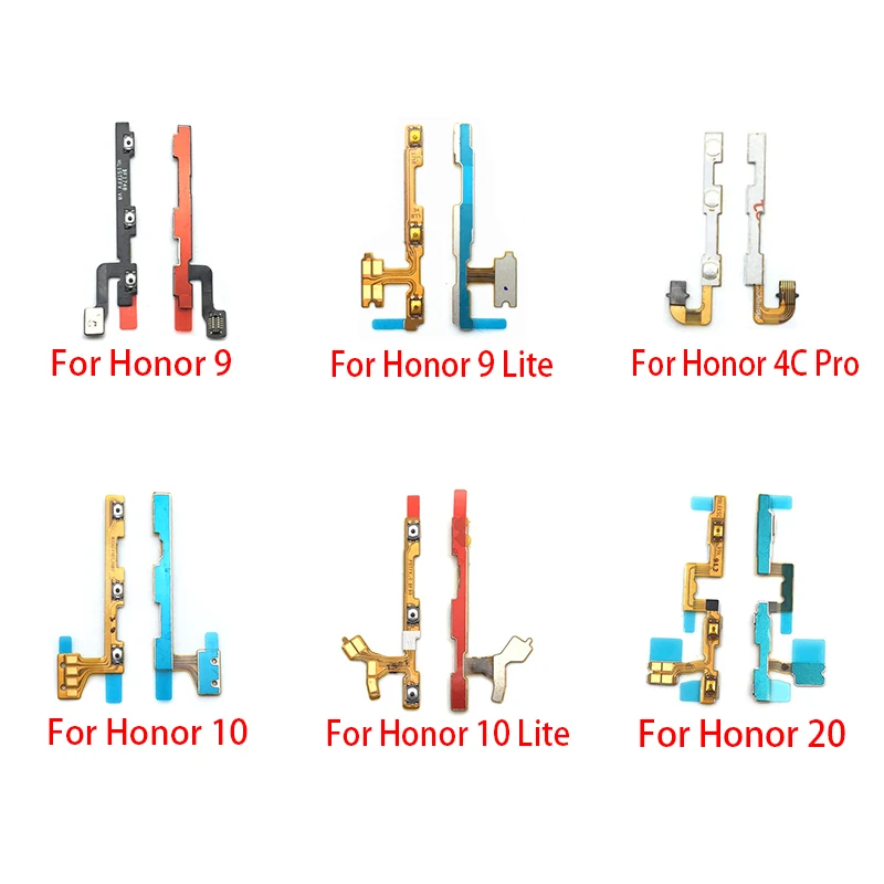 20 шт./лот кнопка включения/выключения громкости гибкий кабель лента для Huawei Honor 8 9