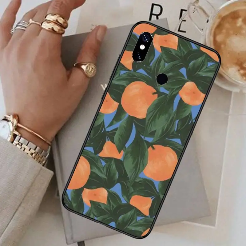 

Summer green lemon leaves peach fruit Phone Case For Xiaomi Redmi note 7 8 9 t max3 s 10 pro lite funda coque shell cover