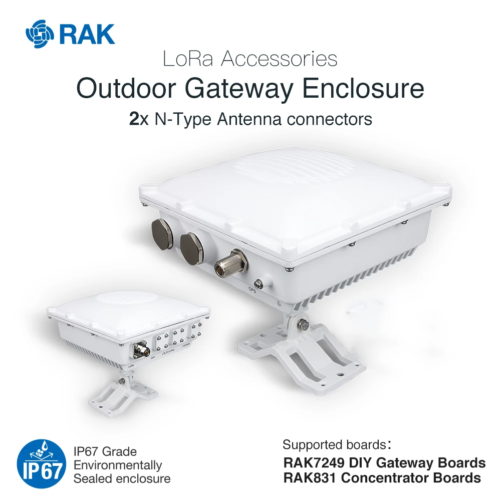 Открытый шлюз корпус Поддержка RAK7249 DIY RAK831 концентратор доска LoRa аксессуары IP67