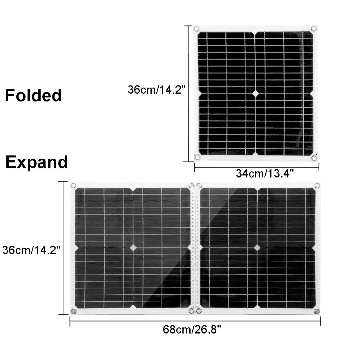 Harga 60W 12V 18V Panel Tenaga Surya/Solar Panel Dengan Battery 2.8A Mobil Solar Charger Controller Sel Surya Untuk Outdoor Camping Hiking 4XUSB IP67