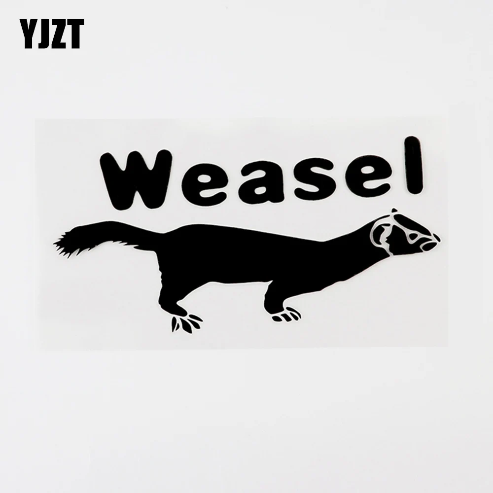 YJZT см x Виниловая наклейка для автомобиля с забавными животными Weasel рисунком