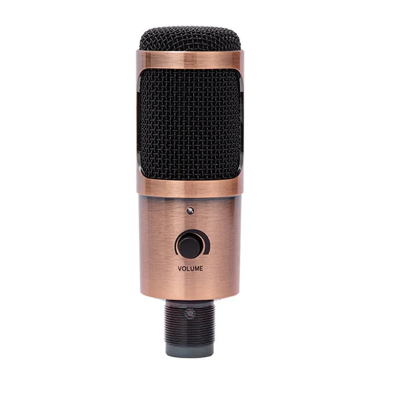

Metal USB Condenser Recording Microphone Gaming For Laptop Windows Cardioid Studio Vocals Voice Skype Chatting Podcast