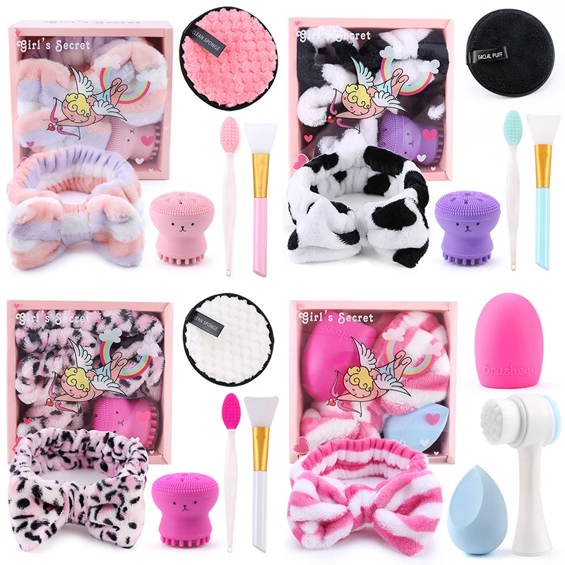 Beauty Skin Care Set Wash Face Silicone Small Octopus Facial Cleansing Brushes Exfoliating Blackhead Mask Remover Tool | Красота и