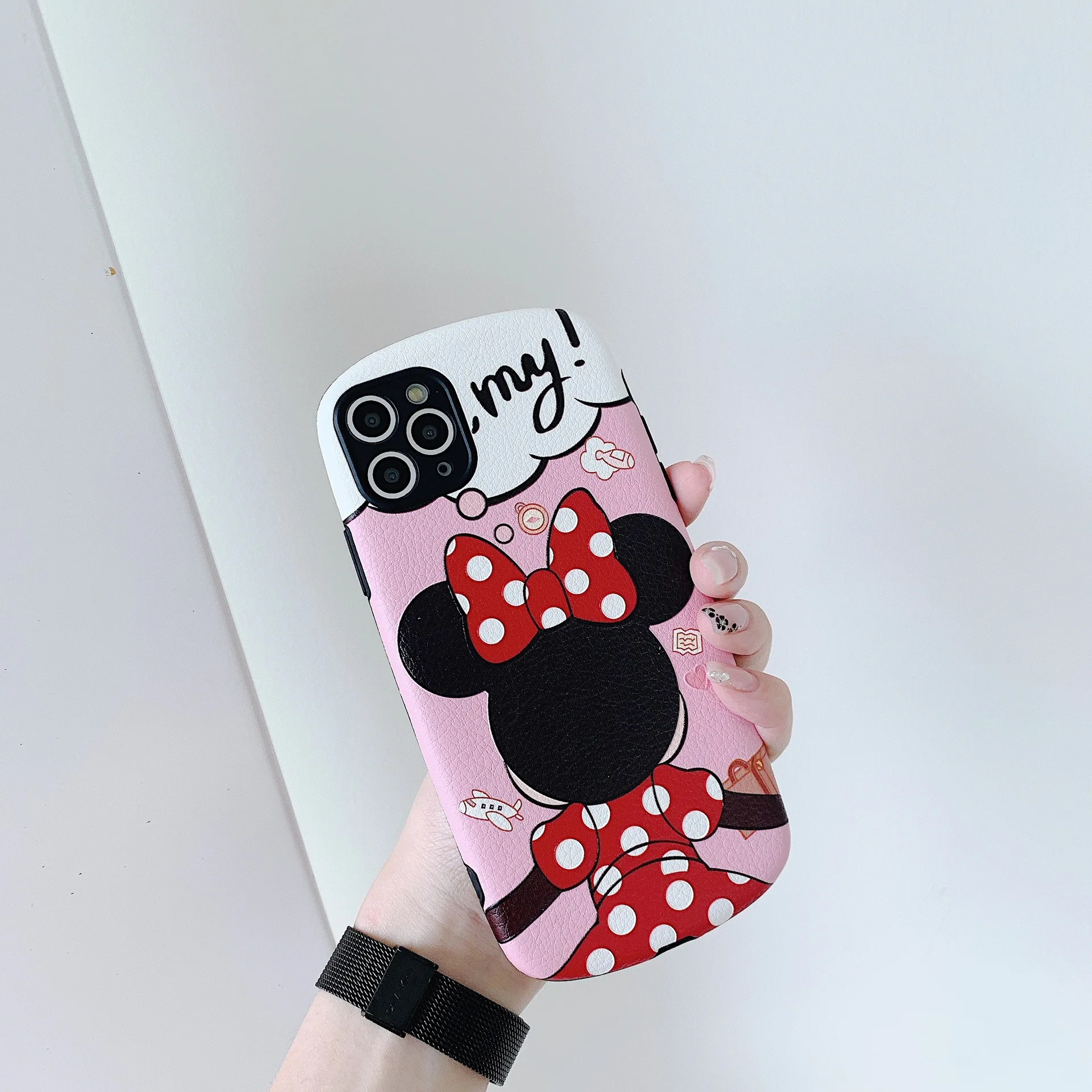 

3D Minnie Mickey Mouse Iphone Case Glitter Novelty Kawaii Accessories Protection Cases for Phone X 11 12