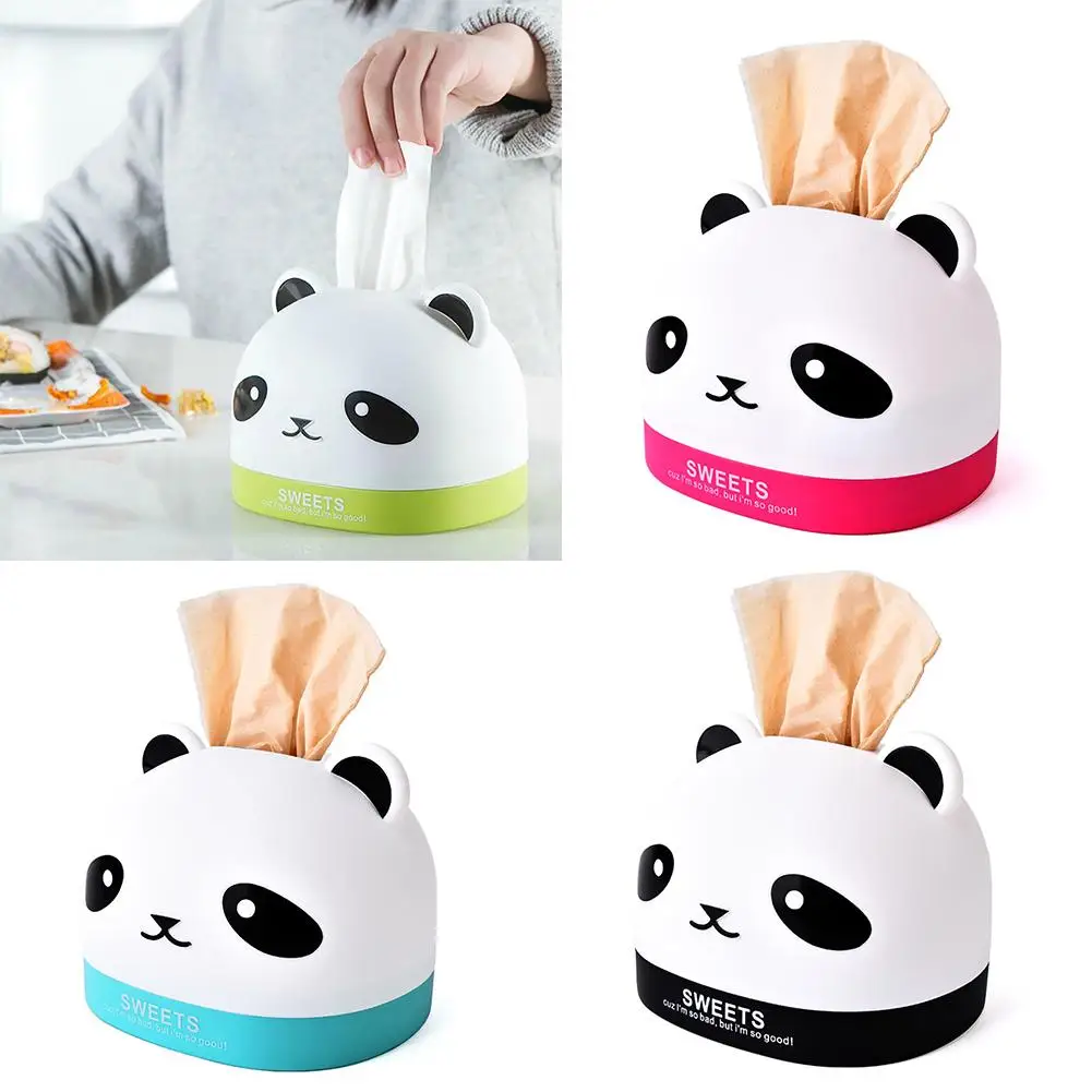 Прекрасный с головой панды столешница Анти пыль ткани литейный Ящик Контейнер