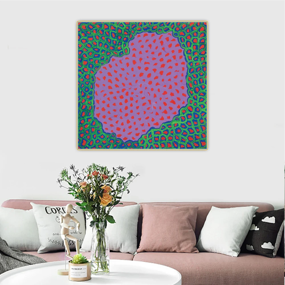 

Citon Yayoi Kusama《An Island, 1955》Canvas Art Oil Painting Famous Artwork Poster Picture Wall Background Decor Home Decoration