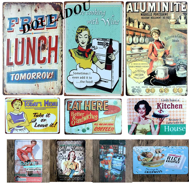 

[Douladou]CUPCAKE QUEEN Vintage Metal Tin Sign Party Food Delicious Cake Plaque Poster Restaurant BarPub Wall Decoration 30*20CM