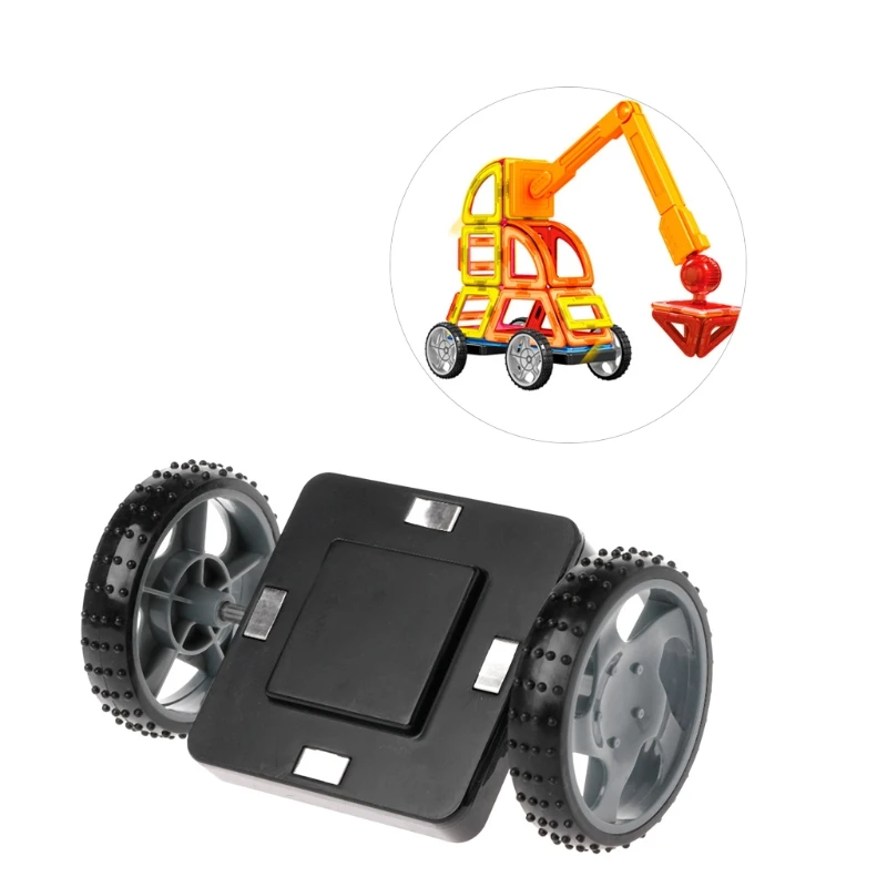 

2021 New Magnetic Building Block Car Base Wheels Designer Construction Bricks Matched Toy