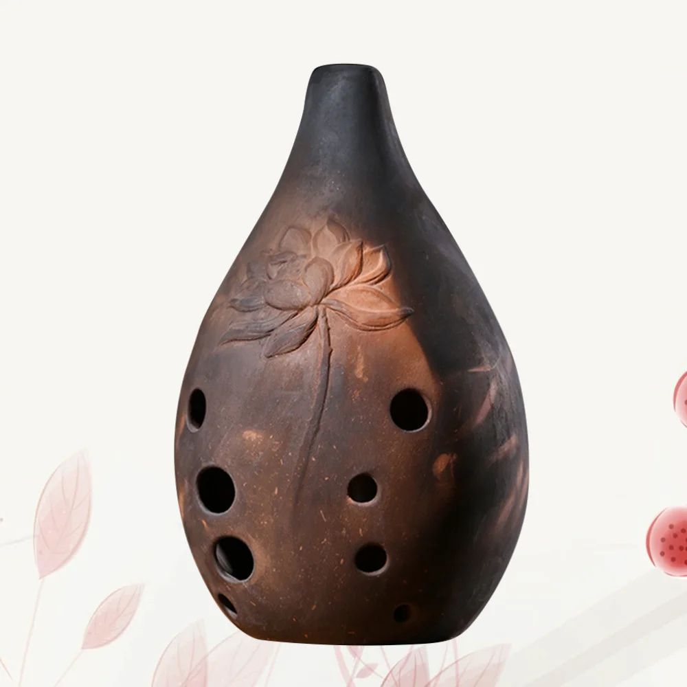 

1PC Professional Chinese Flute 10 Holes Xun Instrument Ceramic Ocarina Ancient Instrument for Beginners Artists Performers