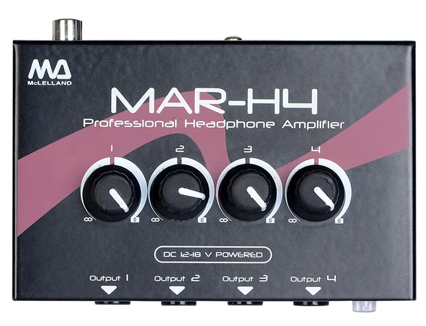 Маклелланд MAR-H4 4-канальный профессиональный усилитель для наушников Запись