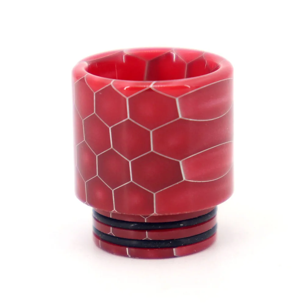 red long YUHETEC 810 змеиная кожа капельный наконечник Универсальный интерфейс короткий змеиная эпоксидная смола капельный наконечник 1 шт - Цвет: red long