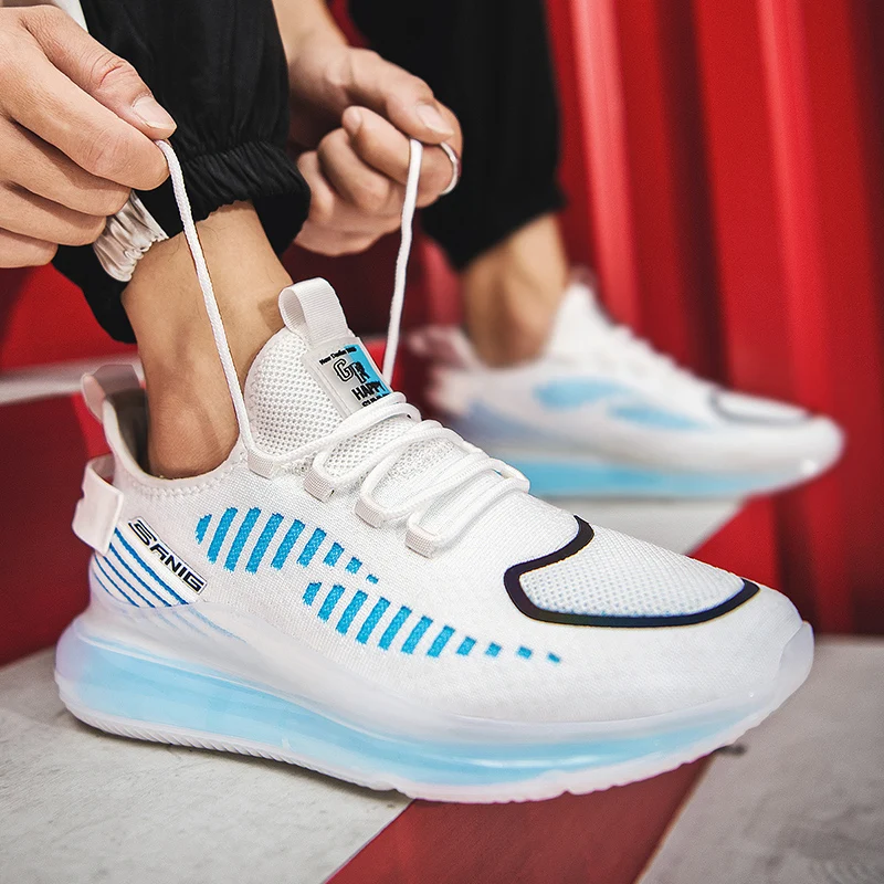 Новые мужские кроссовки для бега дышащие удобные повседневные Молодежные