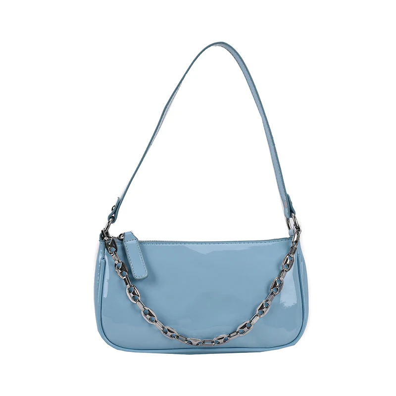 

Fashion Glossy leather Underarm chain Shoulder Tote Bag top handle bags designer crossbody bags sac femme purses and handbags