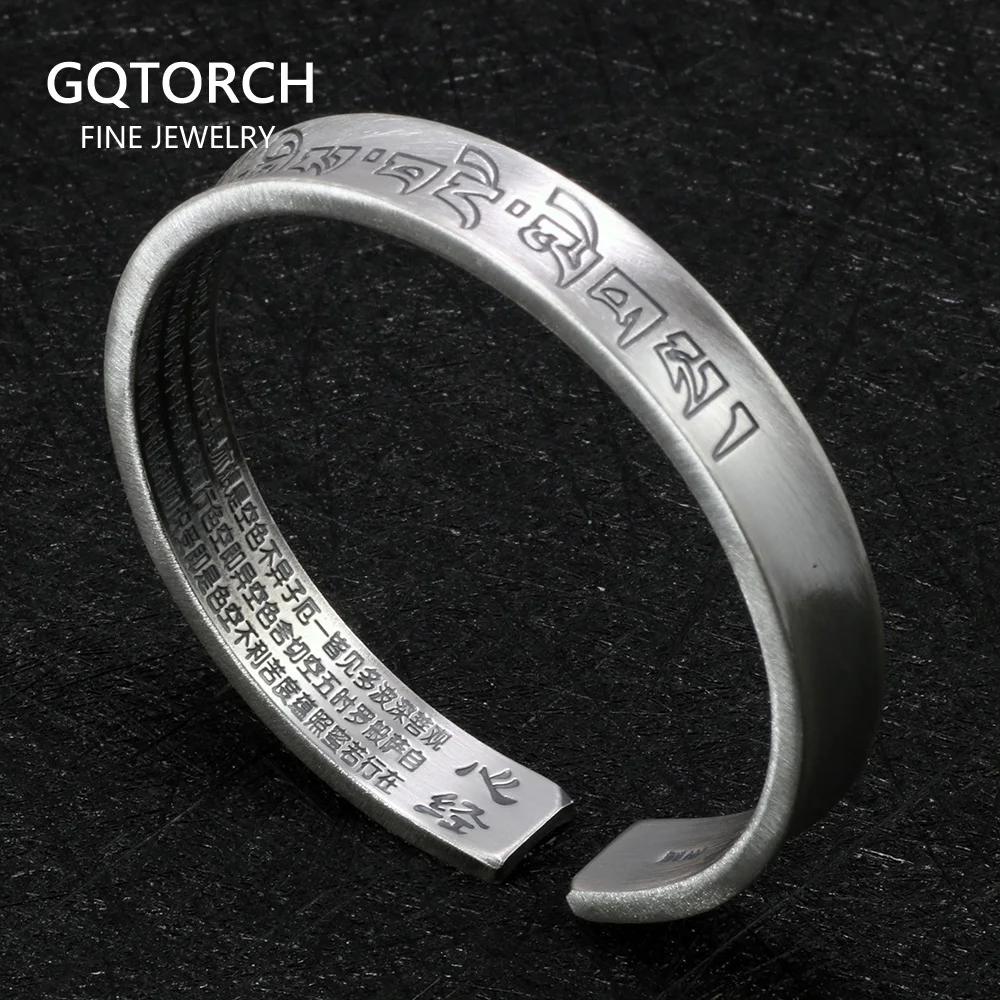 Настоящее чистое серебро 999 пробы мантра браслеты для мужчин и женщин санскрит Ом