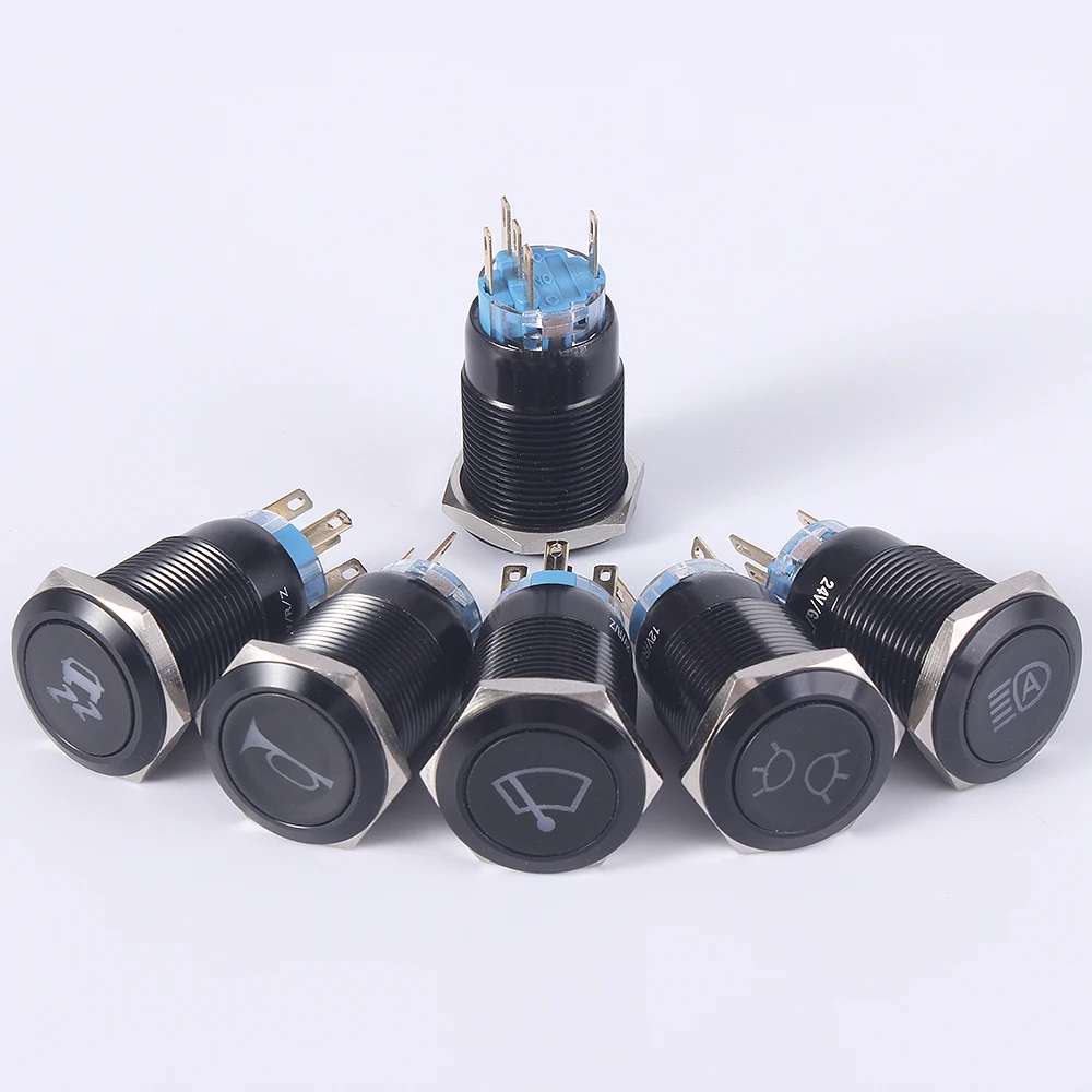 19 мм настраиваемая кнопка фиксации/Мгновенный металлический черный оксид