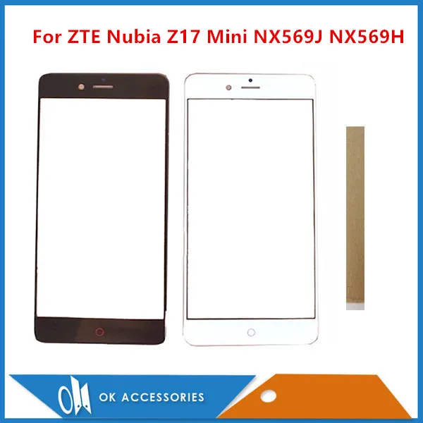 

Экран 5,2 дюйма для ZTE Nubia Z17Mini Z17 Mini NX569J NX569H, сенсорный экран, внешняя Передняя стеклянная панель, запасная часть с лентой