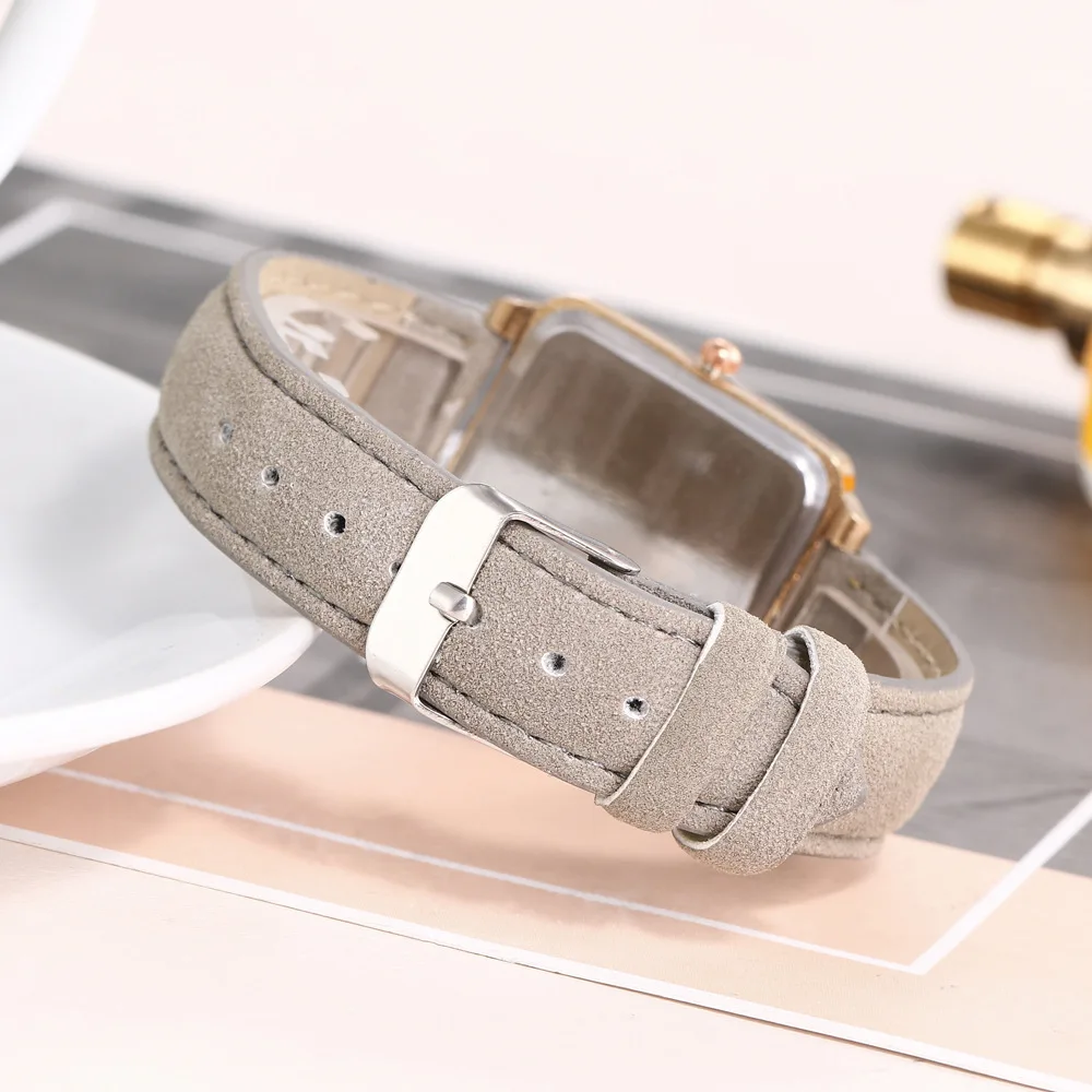 Часы женские розовые кварцевые с кожаным ремешком | Наручные часы