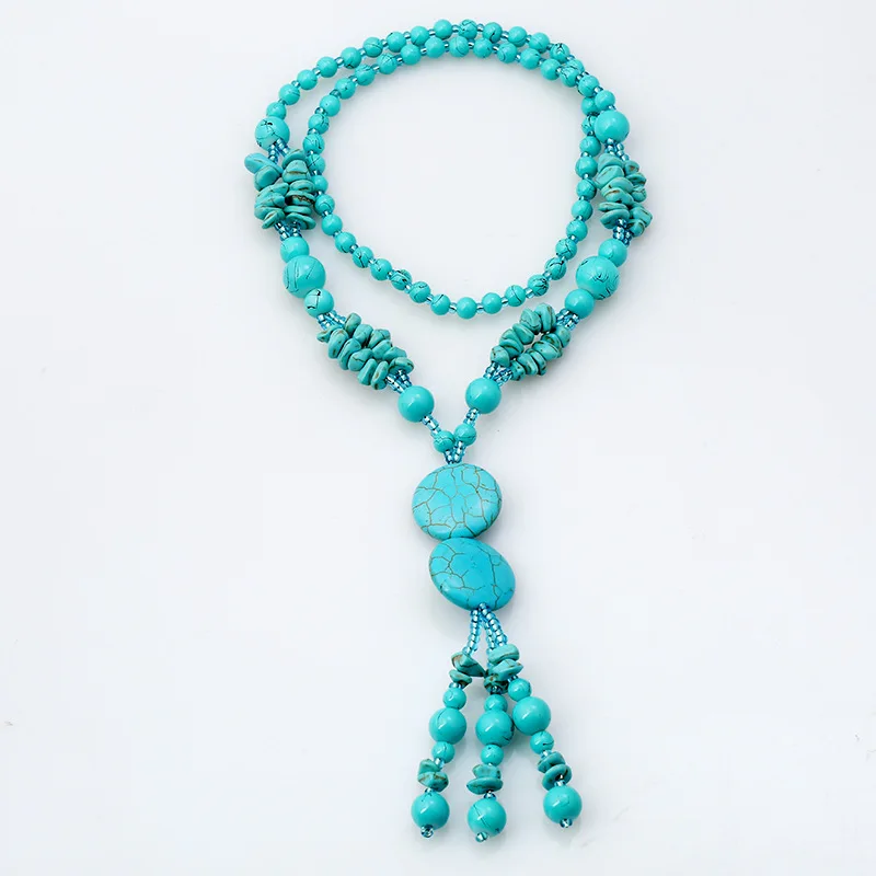 Цепочка из натурального камня для мужчин и женщин ожерелье с подвеской-подвеской