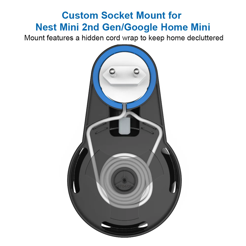 Outlet Wall Mount Holder Cord Bracket For Google Home Nest Mini Voice Assistant Plug In Kitchen Bedroom Audio Stand | Электроника