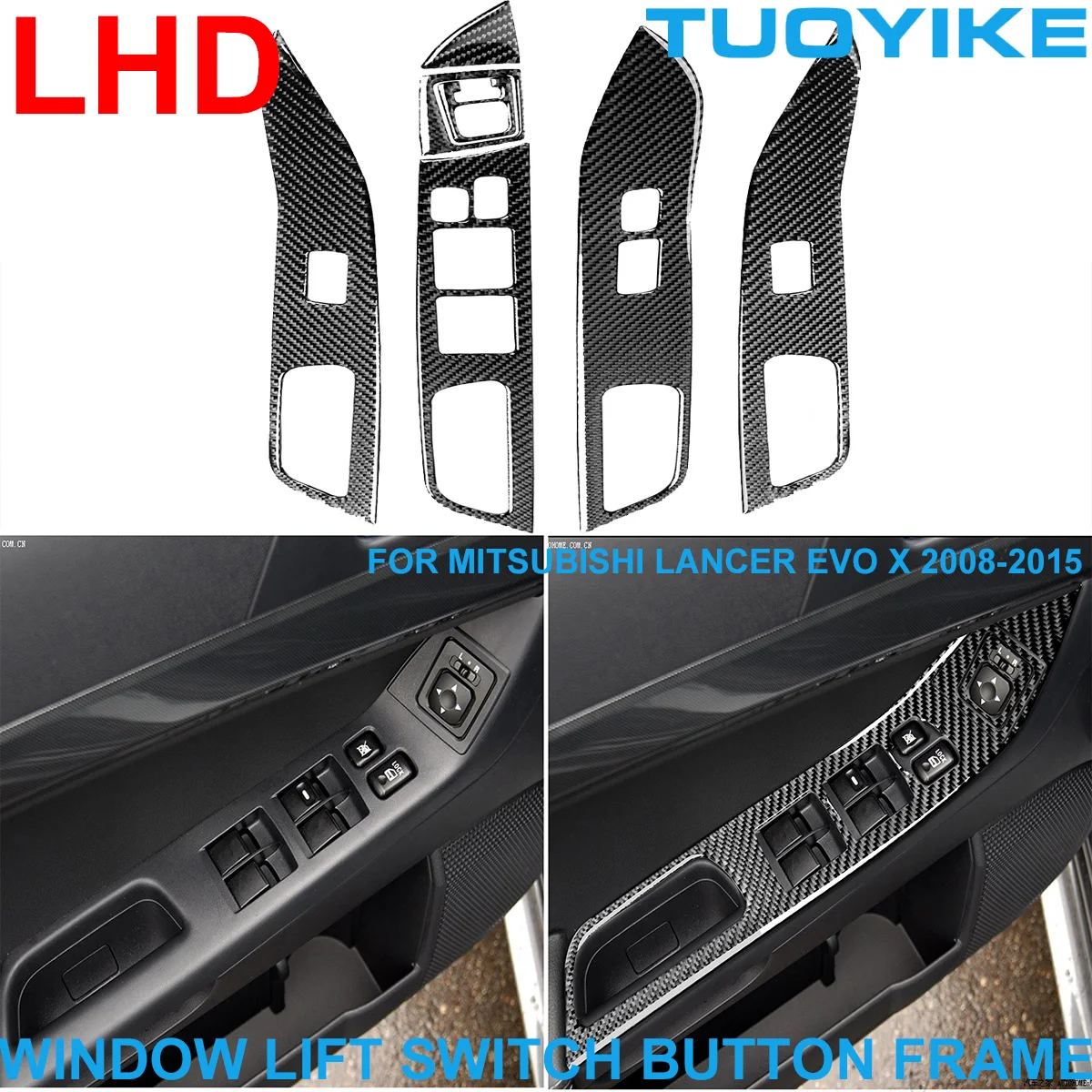 

LHD RHD Стайлинг автомобиля из углеродного волокна переключатель Панель рамка отделка наклейка для Mitsubishi Lancer EVO X GTS ED ES 08-15