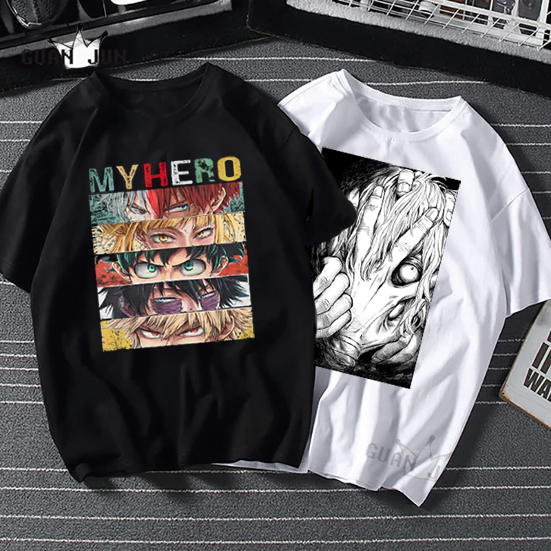 Мужская футболка My Hero Академия Izuku Midoriya Deku забавная в стиле Харадзюку уличная