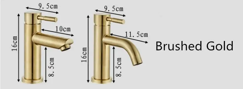 

Bathroom Faucet Solid Brass Bathroom Basin Faucet Cold And Hot Water Mixer Sink Tap Single Handle Deck Mounted Brushed Gold Tap