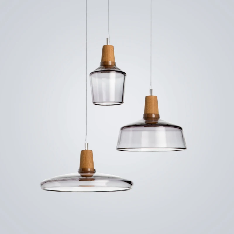 Современный подвесной светильник с железным ситом прозрачное стекло