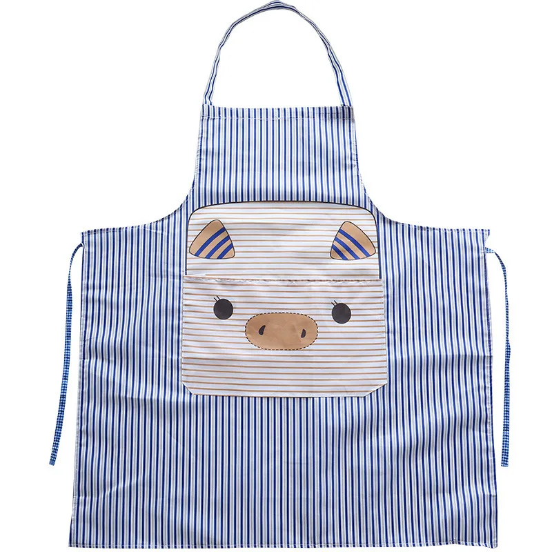 

Creative cartoon piggy apron Korean version of fashion anti-fouling clean kitchen apron hanging neck sleeveless apron