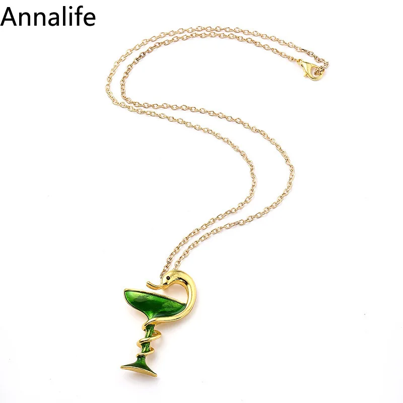 Новинка 2019 ожерелье с подвеской в виде бокала вина Дамское бутылки змеи |