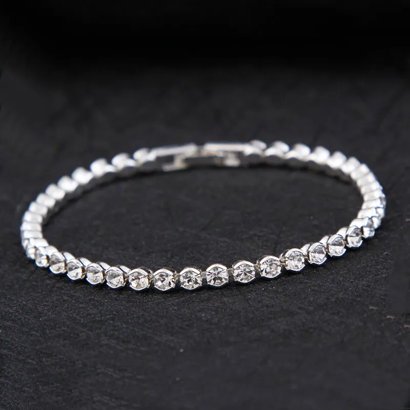 Модные очаровательные CZ теннисные браслеты для женщин и мужчин прозрачные