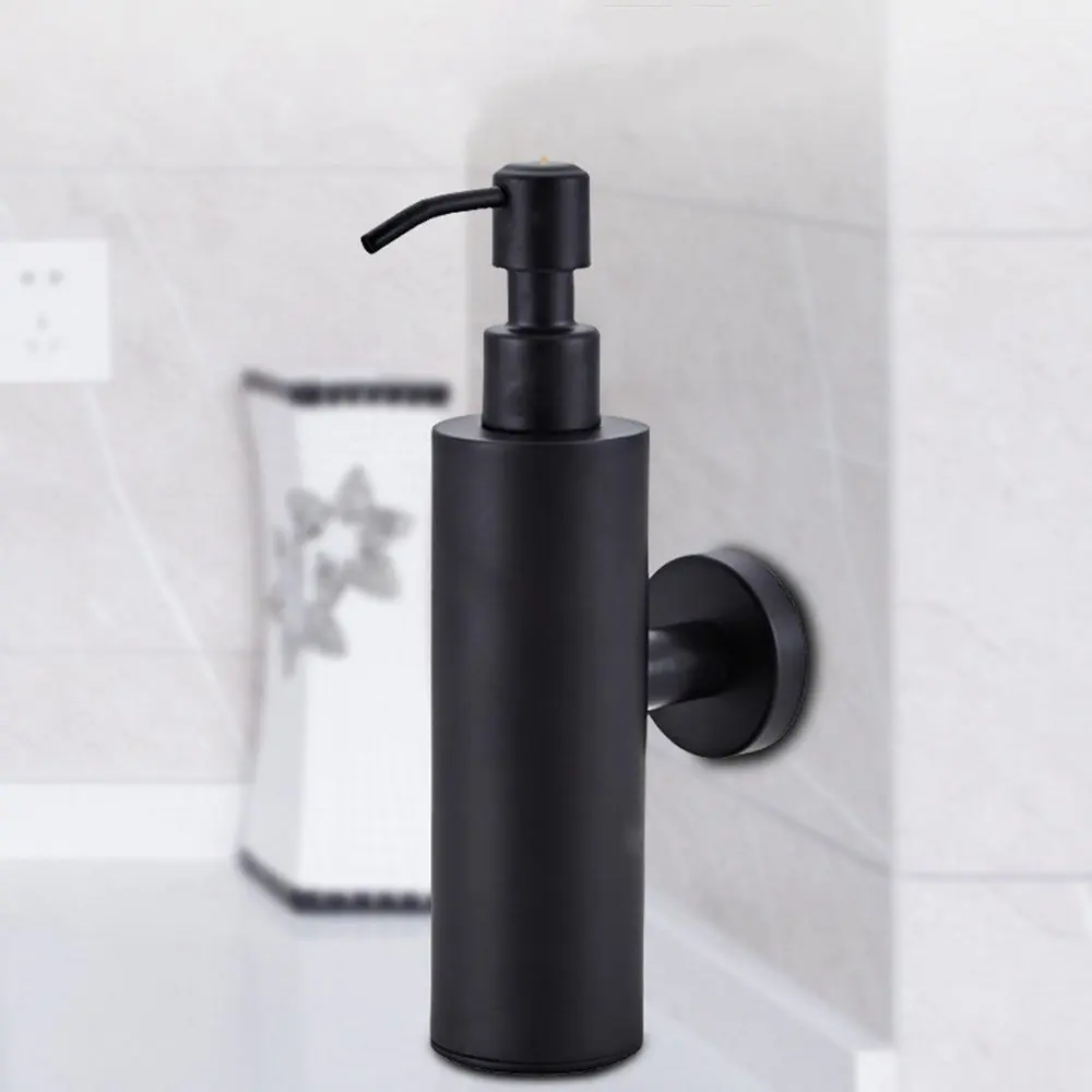 

1 шт. черный диспенсер для жидкого мыла из нержавеющей стали настенный прочный ручной контейнер для шампуня домашний отель