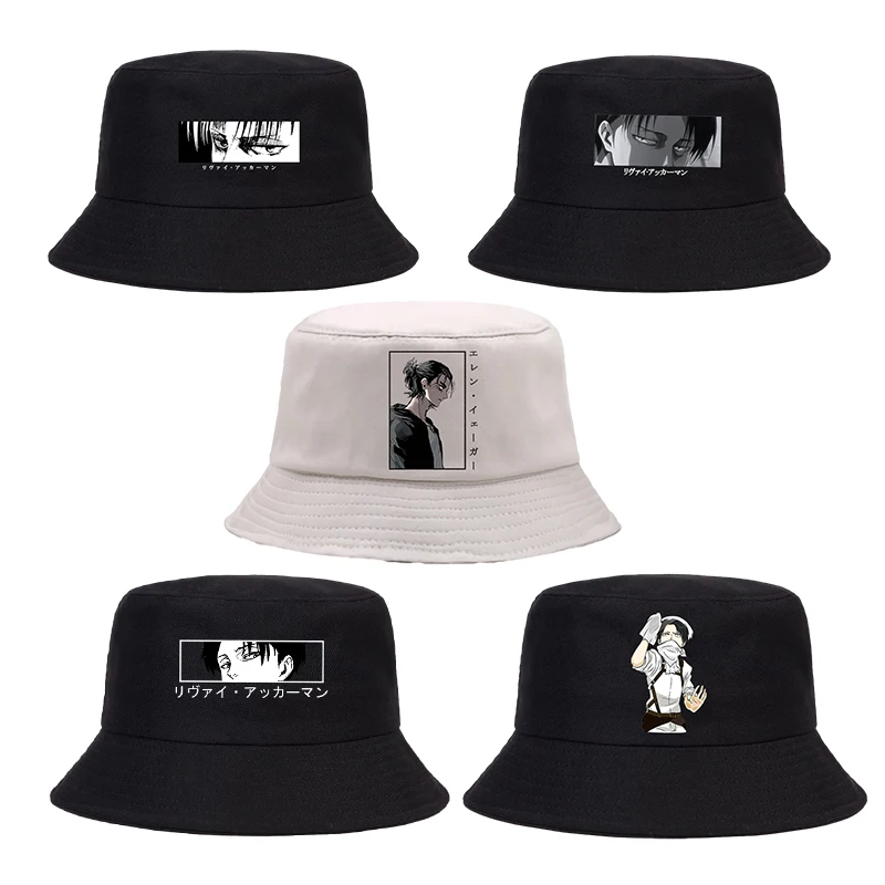 

Панама летняя с плоским козырьком для мужчин и женщин, Панама с рисунком аниме «атака на Титанов», кавайная, в стиле Харадзюку, 2021