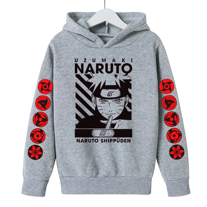

Nαruto Hooded sweatshirts baby boy clothes girl hoodies Childhood play costume Ninja Anime Hooded teen girls clothing