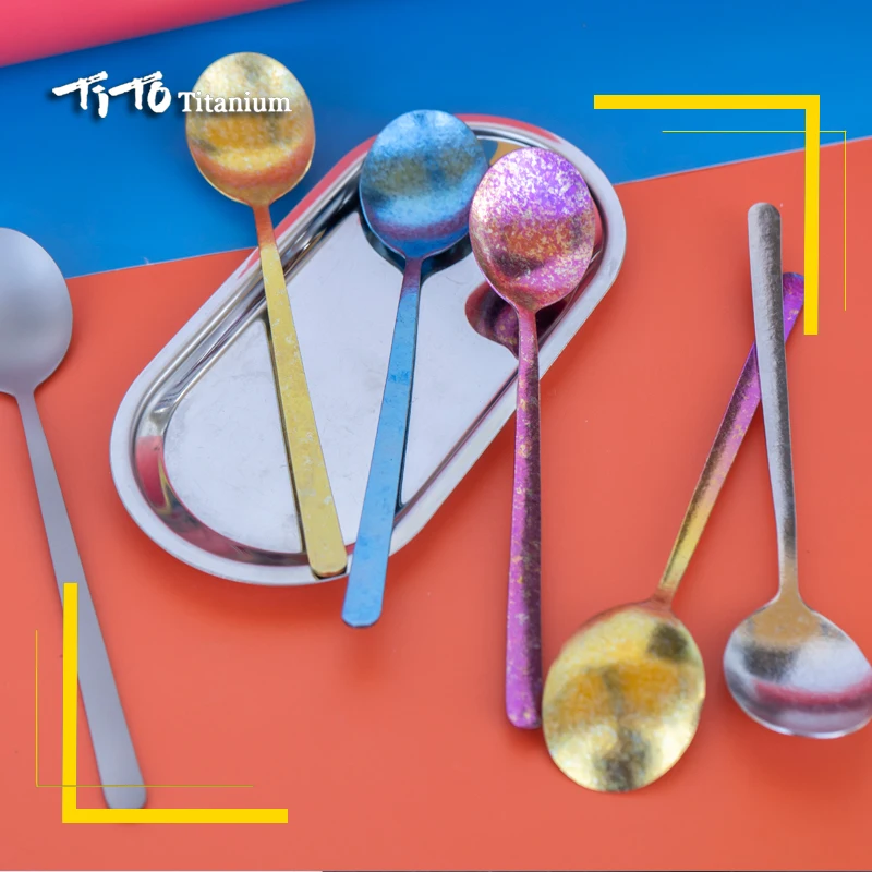 Титановая Ложка портативная столовая посуда для кемпинга | Спорт и развлечения
