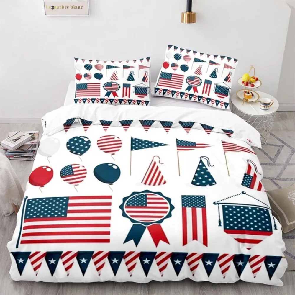 USA Flag Bedding Set Single Twin Full Queen King Size United States Bed Sets American Children's Kid Bedroom Duvetcover 04 | Дом и сад