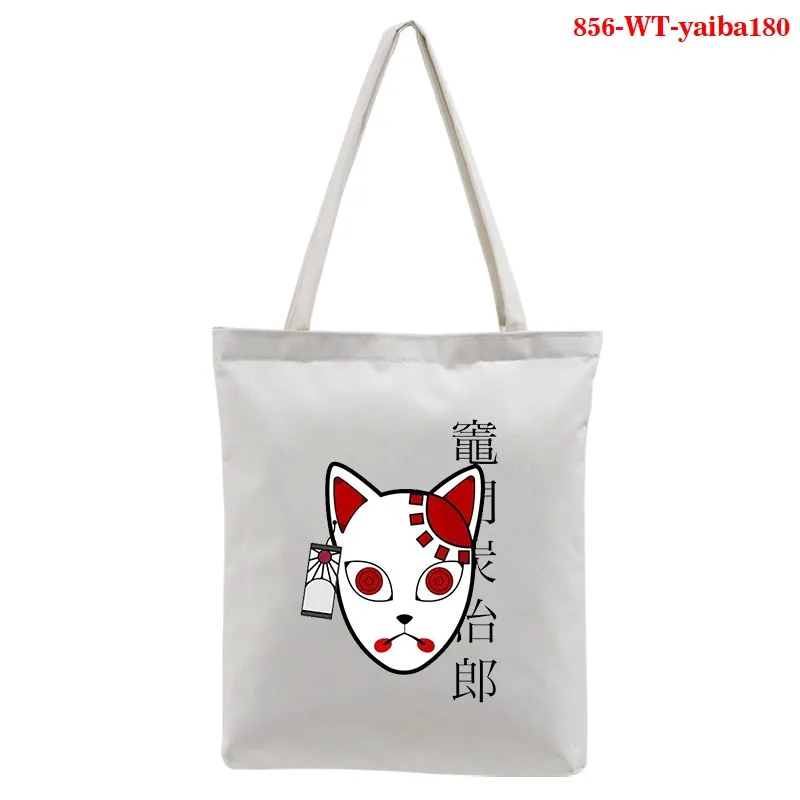 

Demon Slayer Kimetsu No Yaiba Shopping Bag Shopper Grocery Tote Bolso Bag Reciclaje Foldable Bolsas Reutilizables Cloth Totes