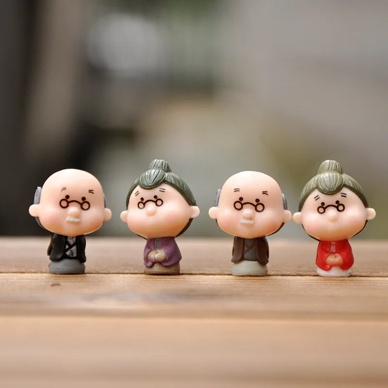 2 шт./компл. теплые миниатюрные куклы для дедушек и бабушек топпер торта на день