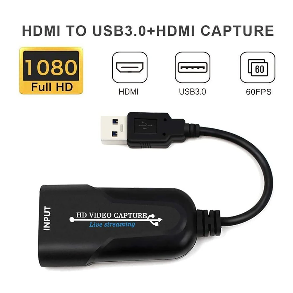 Портативный USB 3 0 HDMI совместимая карта захвата игр 1080P плакат видео надежный