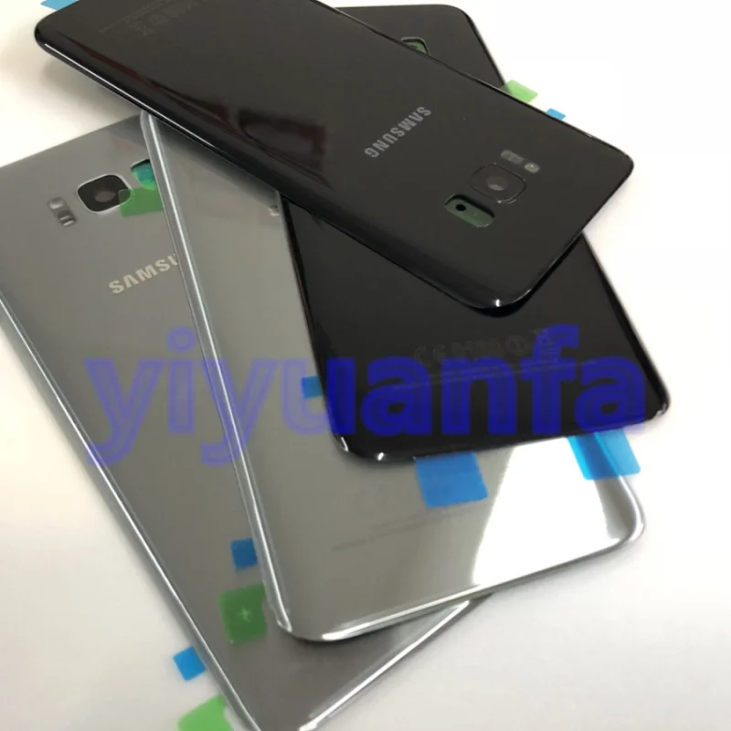 S8 аккумулятор задняя крышка стеклянная дверь корпус+ задняя камера стеклянная рамка объектива для samsung Galaxy S8 S8 Plus G950F G955F