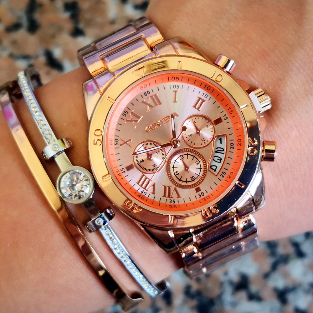 Zegarek damski 2020 montre femme новые женские часы из розового золота от известного топ бренда
