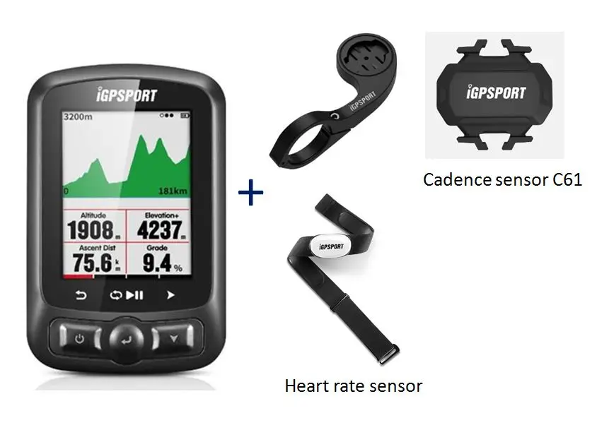 Цветной экран циклический компьютер gps iGS618 i gps порт gps трекер на велосипед навигация Спидометр IPX7 3000 часов хранения данных - Цвет: g