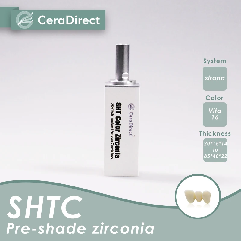 SHTC pre-shaded vita 16 color dental zirconia Sirona cerec (65/25) (3 pieces)