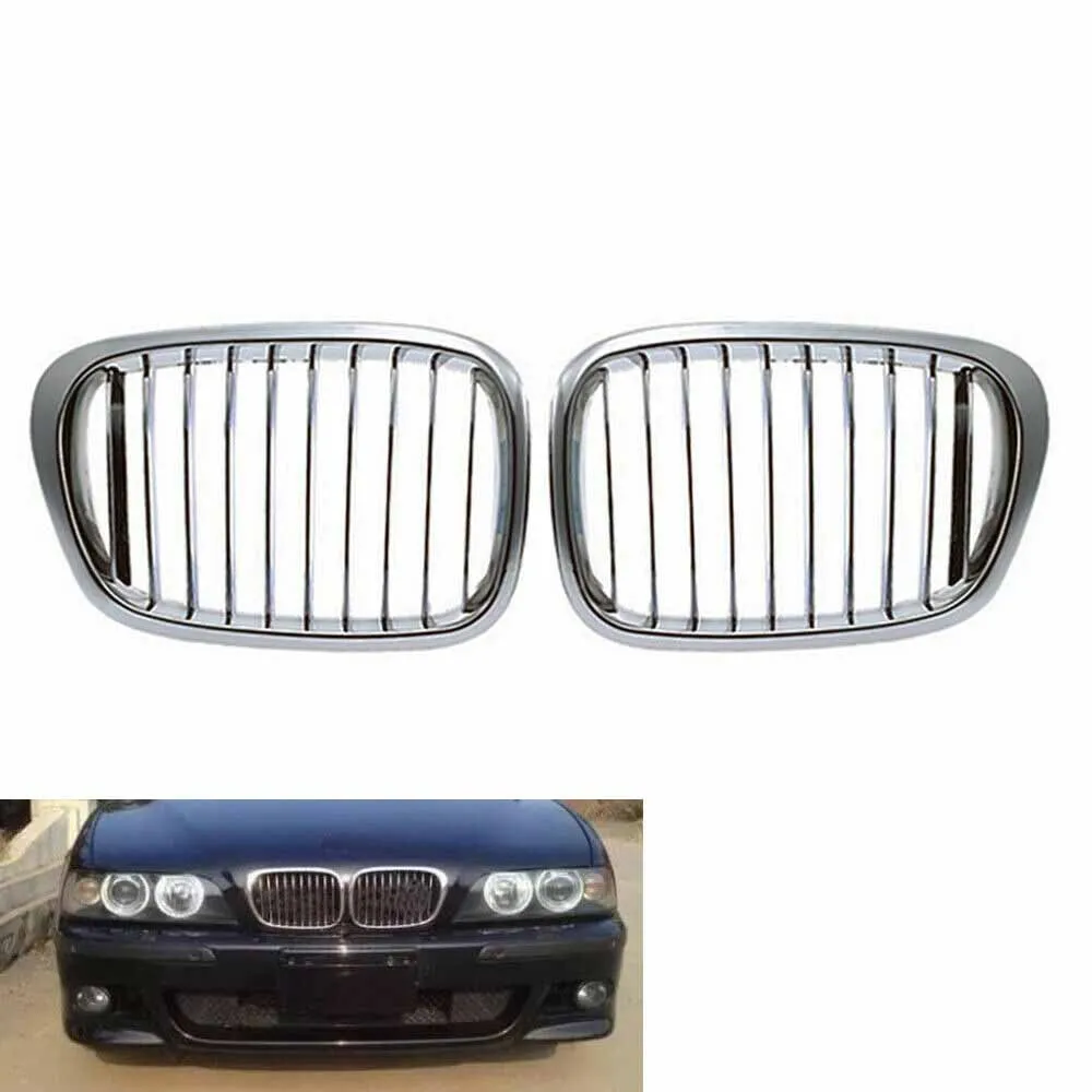 

Левая Правая боковая Хромированная передняя решетка для BMW E39 5 Series 4 Door 99-2003 2002 540i 530i 525i M5 528i
