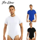 Цельный комбинезон с коротким рукавом, для любителей подгузников, геев, ночная рубашка, Трансвестит, нижнее белье Sissy, пресс, боди с открытой промежностью